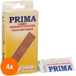 Prima Set 4 x 20 Plasturi Medicali din Panza Elastica, 20 mm x 60 mm, Culoarea Pielii, Prima (TEV-4xVTR-0191-20)