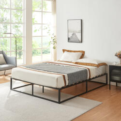 PremiumXL En. Casa Fém Ágykeret és Ágyrács Kreta 140x200 cm Fekete