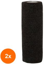 Prima Set 2 x Bandaj Coeziv Autoadeziv, 15 cm x 4.5 m, Negru, Prima, 1 Rola (TEV-2xVTR-0161-150-NGR)