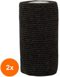 Prima Set 2 x Bandaj Coeziv Autoadeziv, 10 cm x 4.5 m, Negru, Prima, 1 Rola (TEV-2xVTR-0161-100-NEG)