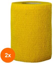 Prima Set 2 x Bandaj Coeziv Autoadeziv, 7.5 cm x 4.5 m, Galben, Prima, 1 Rola (TEV-2xVTR-0161-075-GLB)
