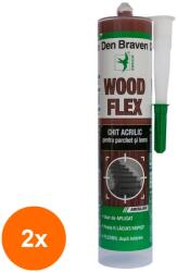 Den Braven Set 2 x Chit Acrilic pentru Parchet Woodflex, Wenge, 280 ml, Den Braven (LIZ-2xZLN-D12003755)