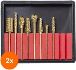 Prima Set 2 x 8 Capete Freza Diamantate, din Carbura de Tungsten, Prima (TEV-2xVTR-1055)