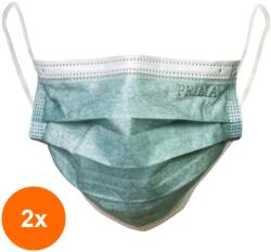 Prima Set 2 x 50 Masti Chirurgicale Medicale, Prima, cu Elastic, Verde Inchis (TEV-2xVTR-0283-ELS-VRDI)
