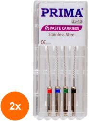 Prima Set 2 x 4 Ace Endodontice Lentullo, Nr. 25-40 Asortate, 25 mm, pentru Canal Radicular, Prima (TEV-2xVTR-0630-25-40-AST)