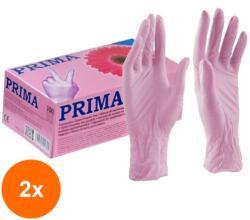 Prima Set 2 x 100 Manusi Examinare din Nitril, Prima, Nepudrate, Roz, Marimea L (TEV-2xVTR-0766-L)