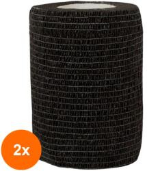 Prima Set 2 x Bandaj Coeziv Autoadeziv, 7.5 cm x 4.5 m, Negru, Prima, 1 Rola (TEV-2xVTR-0161-075-NEG)