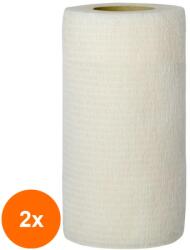 Prima Set 2 x Bandaj Coeziv Autoadeziv, 10 cm x 4.5 m, Alb, Prima, 1 Rola (TEV-2xVTR-0161-100-ALB)