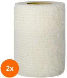 Prima Set 2 x Bandaj Coeziv Autoadeziv, 7.5 cm x 4.5 m, Alb, Prima, 1 Rola (TEV-2xVTR-0161-075-ALB)