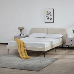 PremiumXL En. Casa Kárpitozott Ágy Porvoo bársony 140x200 cm bézs