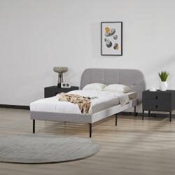 PremiumXL En. Casa Kárpitozott Ágy Porvoo textil 90x200 cm szürke