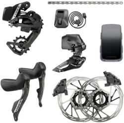 Sram Force AXS 2x12 sebességes országúti fék és váltó rendszer szettben, Hammerhead Karoo GPS computerrel