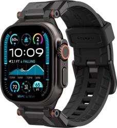 Spigen Apple Watch Series 5 44mm Spigen Durapro Armor Pótszíj Egyedi Méret, Fém Csat, Fekete (8800283300550-AMP09229) (8800283300550-AMP09229)