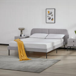 PremiumXL En. Casa Kárpitozott Ágy Porvoo textil 140x200 cm szürke