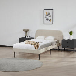 PremiumXL En. Casa Kárpitozott Ágy Porvoo bársony 90x200 cm bézs