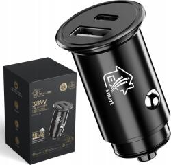 ExtraLink Smart Life USB-A / USB-C Autós Gyorstöltő 38W - Fekete (CARCHARESL01) (CARCHARESL01)