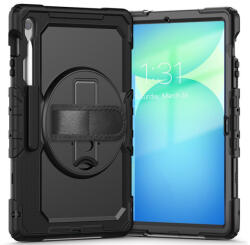 Tech-Protect Solid 360 ütésálló tok - Samsung Galaxy Tab S10 FE+ 13.1 kijelzővédővel - fekete - ECO
