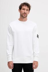 Calvin Klein pamut melegítőfelső bézs, sima, J30J323426 - fehér M