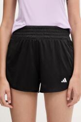 adidas Performance edzős rövidnadrág Pacer fekete, sima, magas derekú - fekete XL