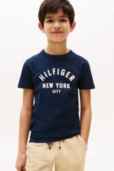 Tommy Hilfiger gyerek pamut póló sötétkék, nyomott mintás, KB0KB09800 - sötétkék 176