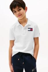 Tommy Hilfiger gyerek pamut póló fehér, sima, KB0KB09711 - fehér 128