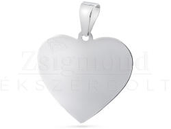 Ezüst gravírozható szív medál - 27 x 22 mm (AG27980) AG27980