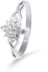  14 karátos fehérarany eljegyzési gyűrű - PP21f (AU13577) AU13577