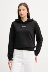 Tommy Hilfiger pamut melegítőfelső fekete, nyomott mintás, kapucnis, DW0DW20943 - fekete XS
