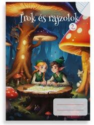 Patria Füzet A/5 olvasónapló PD 2. osztályban vonalas-sima, mesefüzet 16-32 Írok és rajzolok, fantáziadús grafikával