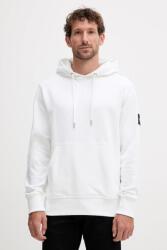 Calvin Klein pamut melegítőfelső türkiz, nyomott mintás, kapucnis, J30J323430 - fehér L