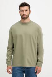HUGO BOSS pamut hosszúujjú bézs, sima, 50531331 - zöld XL