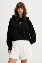 Tommy Hilfiger pamut melegítőfelső fekete, nyomott mintás, kapucnis, DW0DW21408 - fekete L