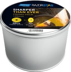 Norton Razorstar® F990S fíbertárcsa készlet Ø125x22 mm P36 20 db + Ø125xM14 felfogó (CT200180) - corvinustoolskft