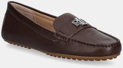 Lauren Ralph Lauren bőr mokaszin Barnsbury barna, lapos talpú, 802942768016 - barna Női 41