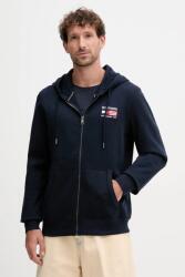 Tommy Hilfiger pamut melegítőfelső sötétkék, sima, kapucnis, MW0MW39691 - sötétkék M