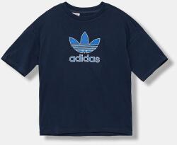 Adidas gyerek pamut póló sötétkék, nyomott mintás, JV8558 - sötétkék 146