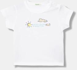 Benetton baba pamut póló fehér, 3I1XA1067 - fehér 56