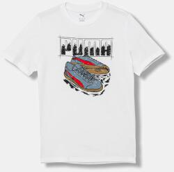 PUMA gyerek pamut póló GRAPHIC Sneaker Tee B fehér, nyomott mintás, 689939 - fehér 164