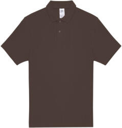 B&C rövid ujjú kétgombos unisex pamut galléros póló O06, Brown-2XL (BO065210)