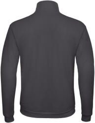 B&C Collection galléros férfi pulóver, elején végig cipzárral O49, Anthracite-XS (BO492313)