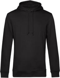 B&C Collection kapucnis férfi pulóver kétoldali zsebekkel O78, Black Pure-L (BO780308)