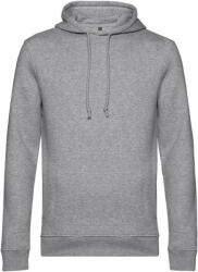 B&C Collection kapucnis férfi pulóver kétoldali zsebekkel O78, Heather Grey-S (BO781506)