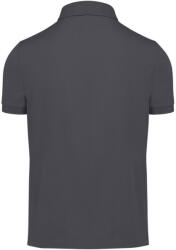 B&C gyűrűs fonású galléros férfi rövid ujjú póló O03, Dark Grey-4XL (BO032312)