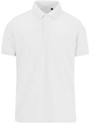 B&C 60 fokon mosható férfi galléros rövid ujjú póló O38, White-S (BO380106)