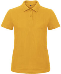 B&C klasszikus fazonú, rövid ujjú Női galléros póló, O07, Chili Gold-2XL (BO072010)