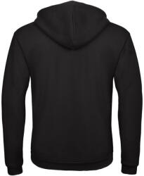 B&C Collection cipzáras kapucnis férfi pulóver O48, Black-M (BO480307)