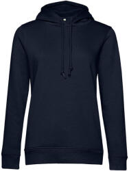 B&C Collection kapucnis Női pulóver kétoldali zsebekkel O79, Night Navy Blue-L (BO793908)