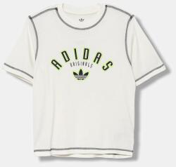 Adidas gyerek pamut póló bézs, nyomott mintás, JX5265 - bézs 128