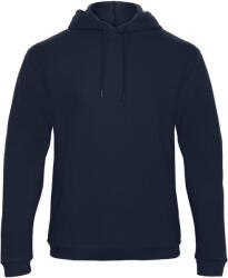 B&C Collection férfi kapucnis pulóver, színazonos húzózsinórral O47, Navy-L (BO470408)