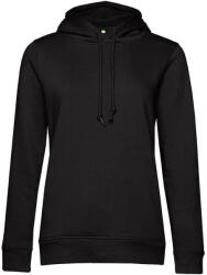B&C Collection kapucnis Női pulóver kétoldali zsebekkel O79, Black Pure-M (BO790307)